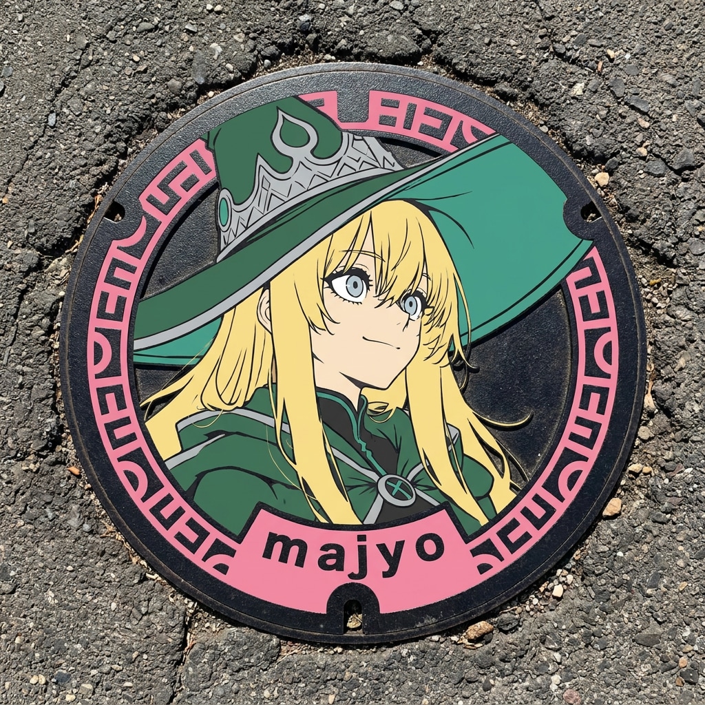魔女のマンホール蓋