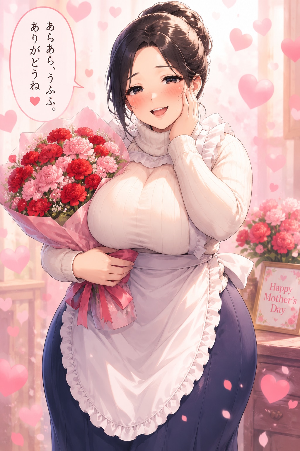美和ママ with 母の日 | の人気AIイラスト・グラビア