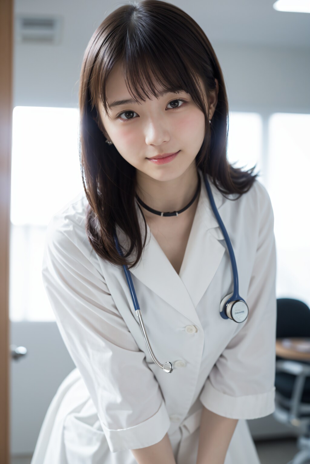 見つめる女医 2