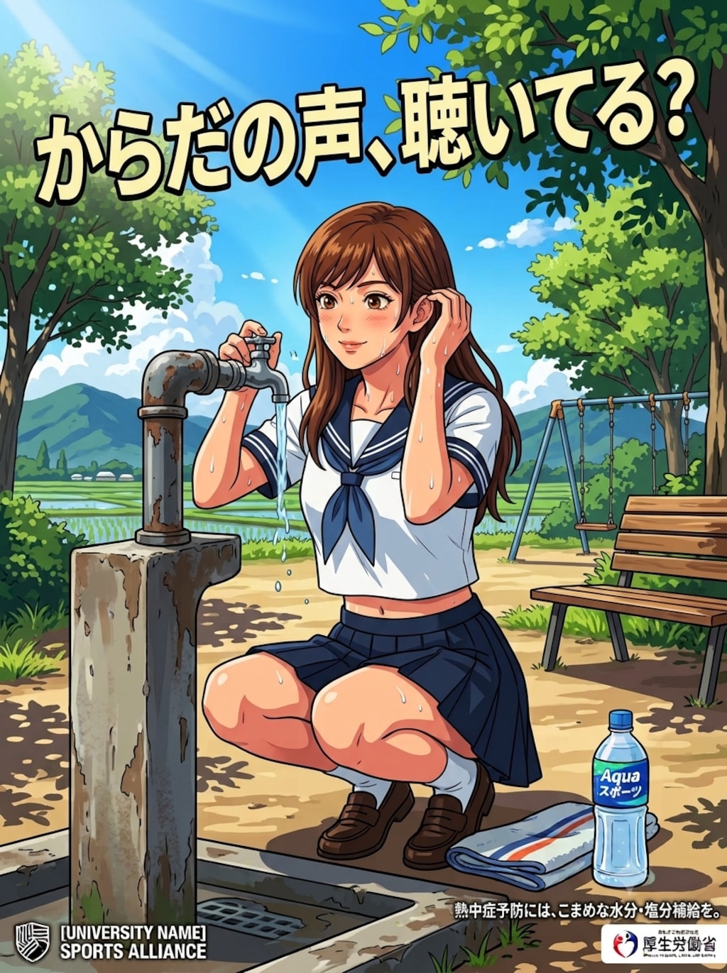 今日も水分補給忘れずに！