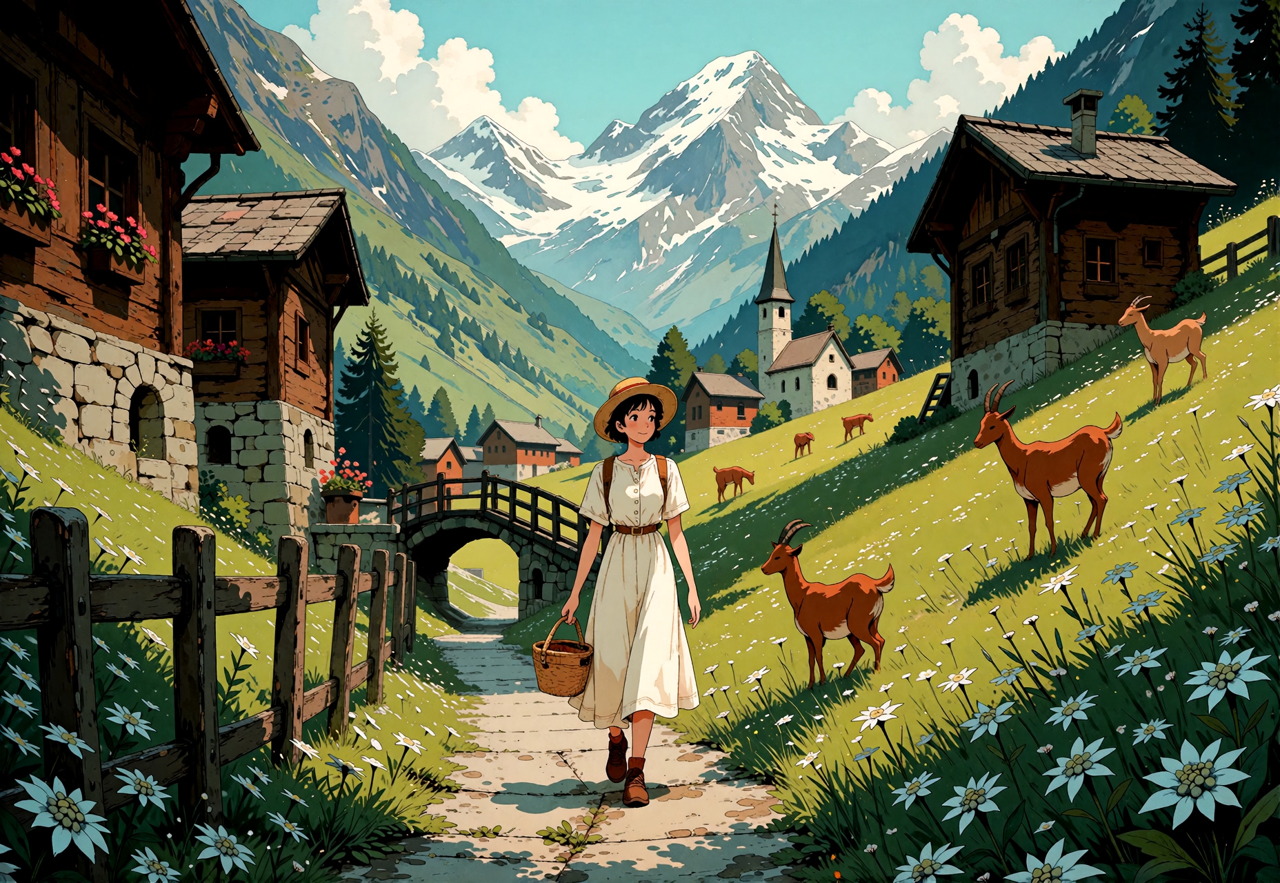 アルムの村へ帰る | の人気AIイラスト・グラビア