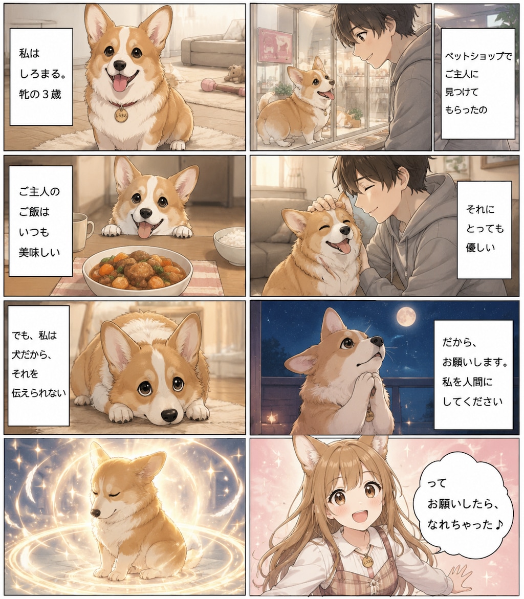 人間になったコーギー