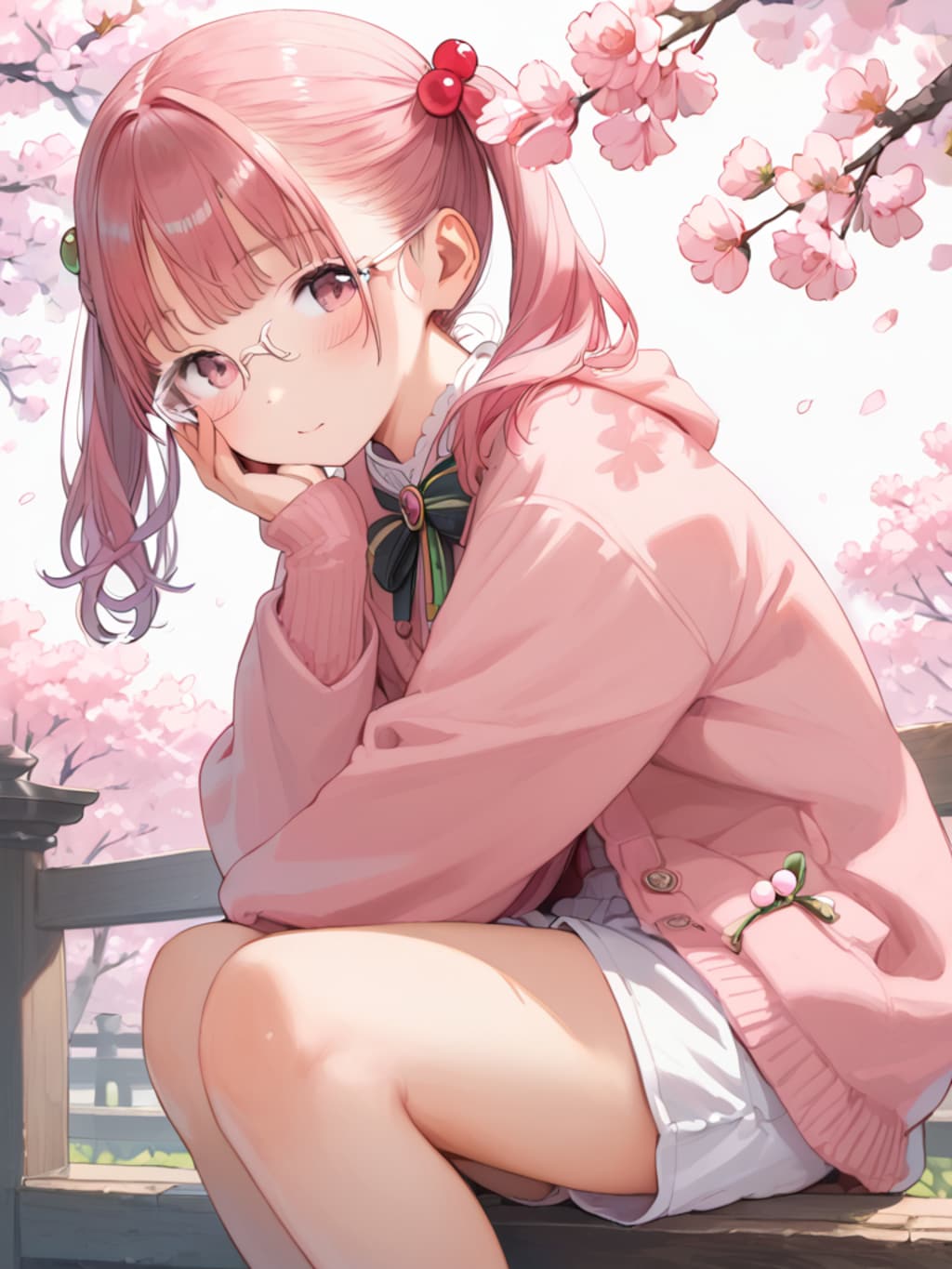 桜の花を擬人化（12枚）