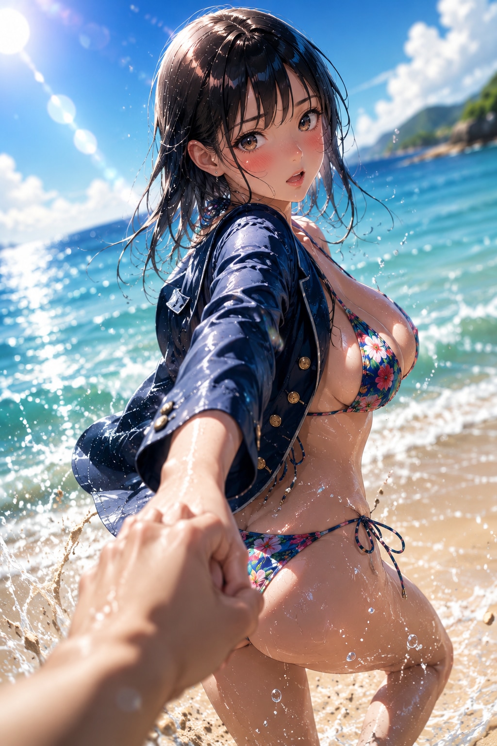 制服とビキニ