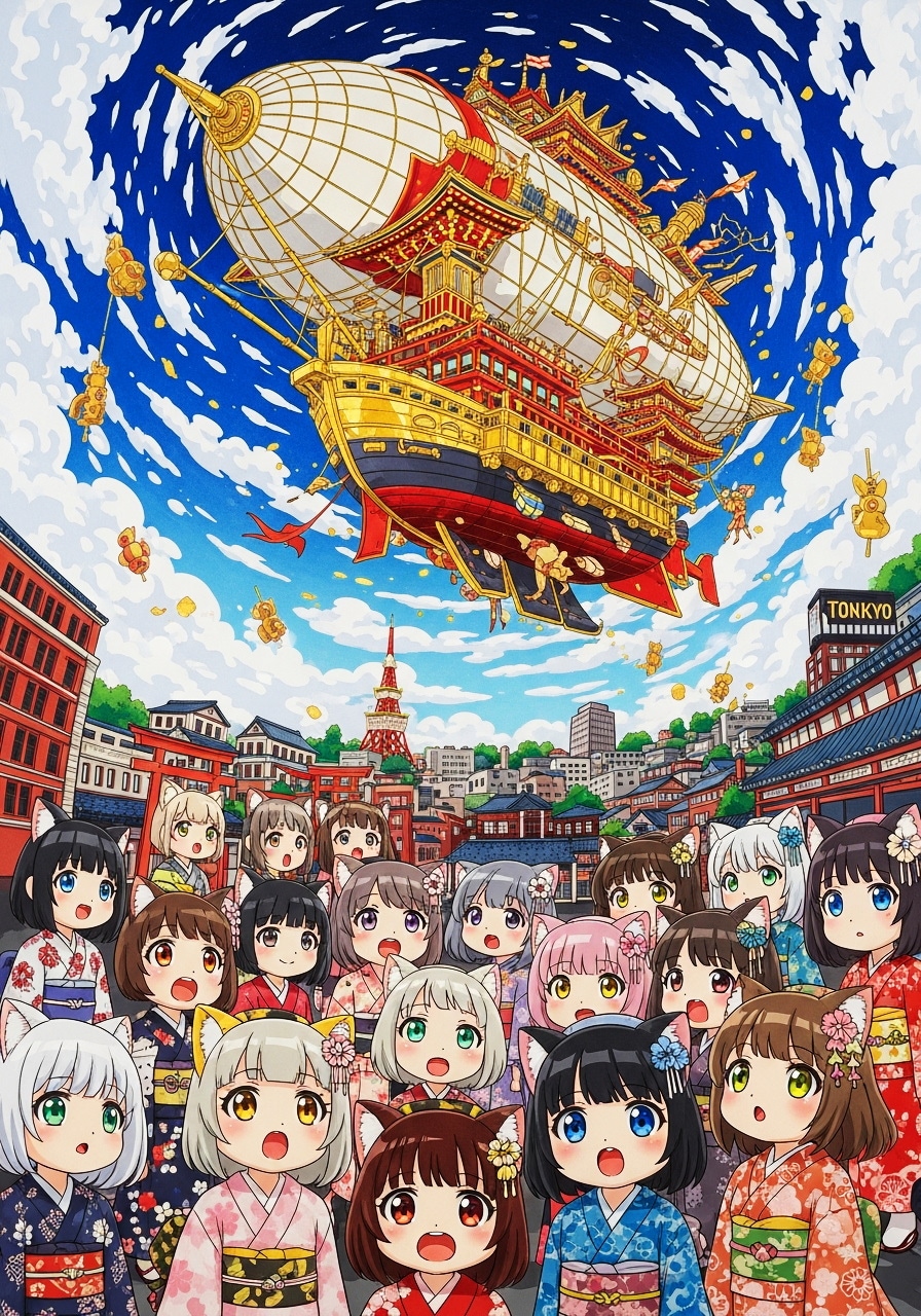 国産初の飛行船 | の人気AIイラスト・グラビア