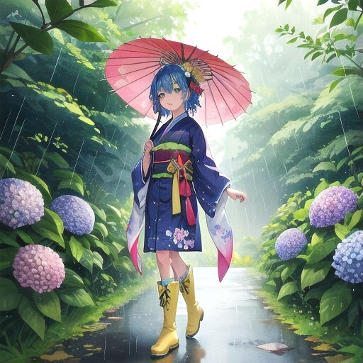 紫陽花 | の人気AIイラスト・グラビア