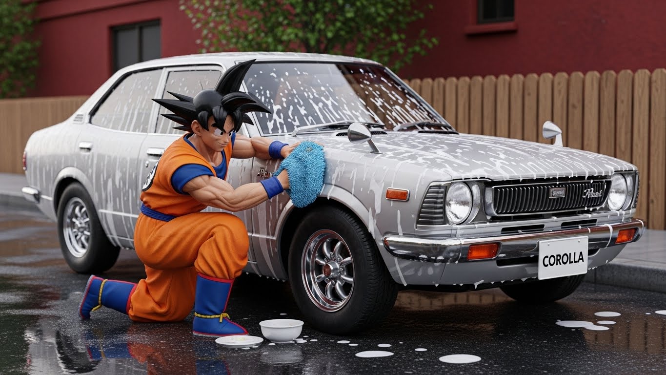 孫悟空がカローラを洗う | の人気AIイラスト・グラビア