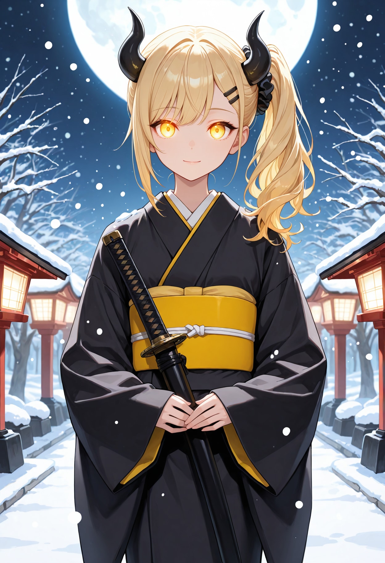 冬月夜と女鬼高生さん | の人気AIイラスト・グラビア