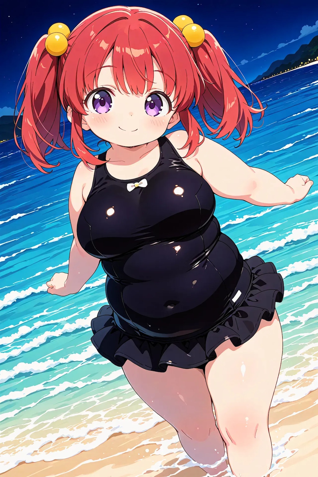 <おまけ> めぐみちゃんと夜の海