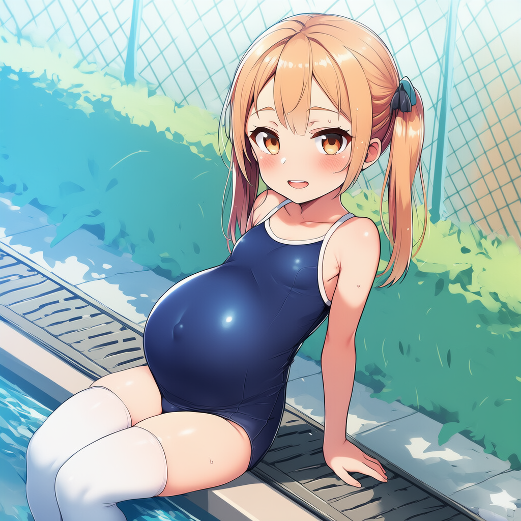 スク水ニーソ（孕）