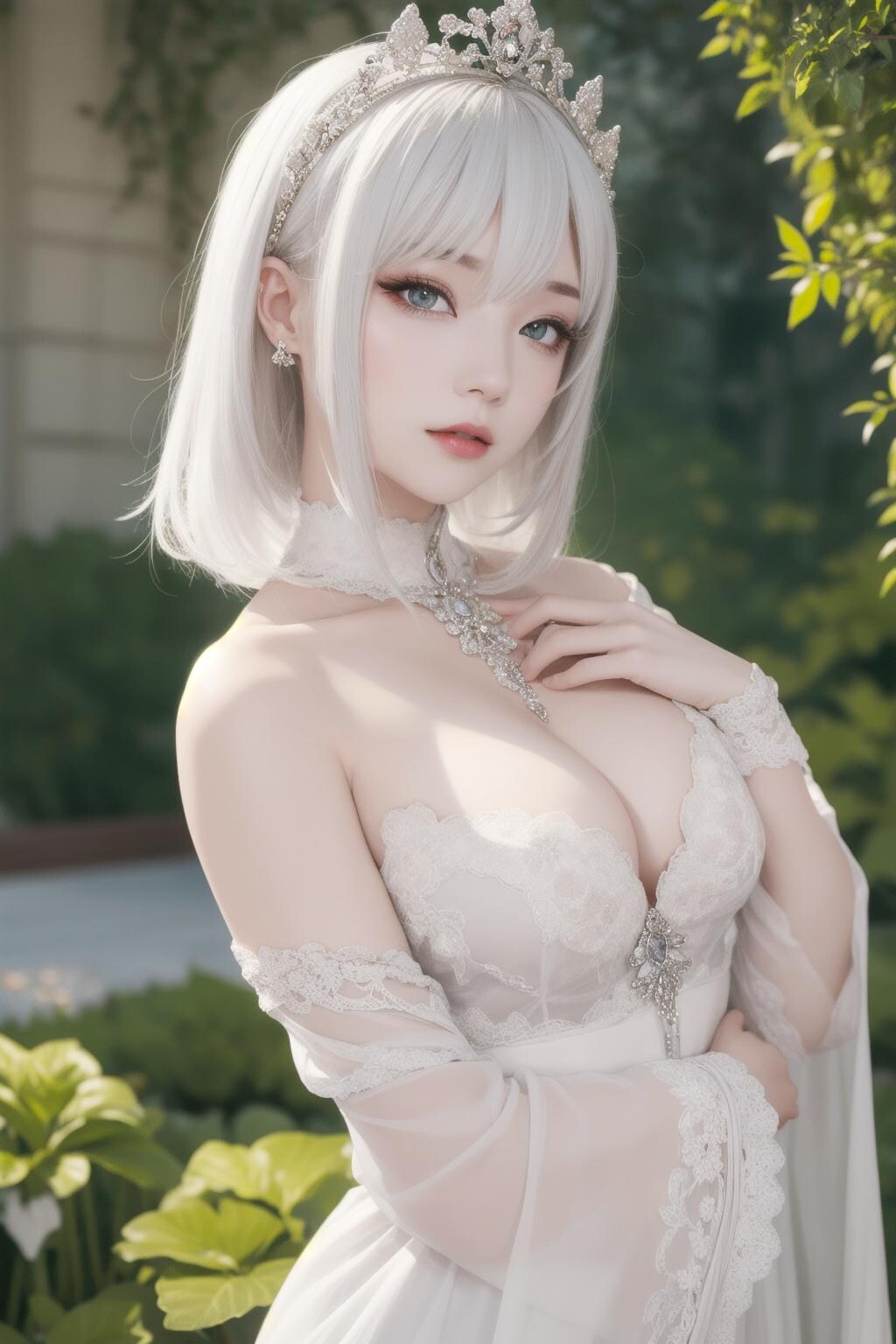 銀髪とか白髪だとドレス着せたくなりがち