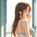 寝起きのオリキャラちゃん① 2枚目