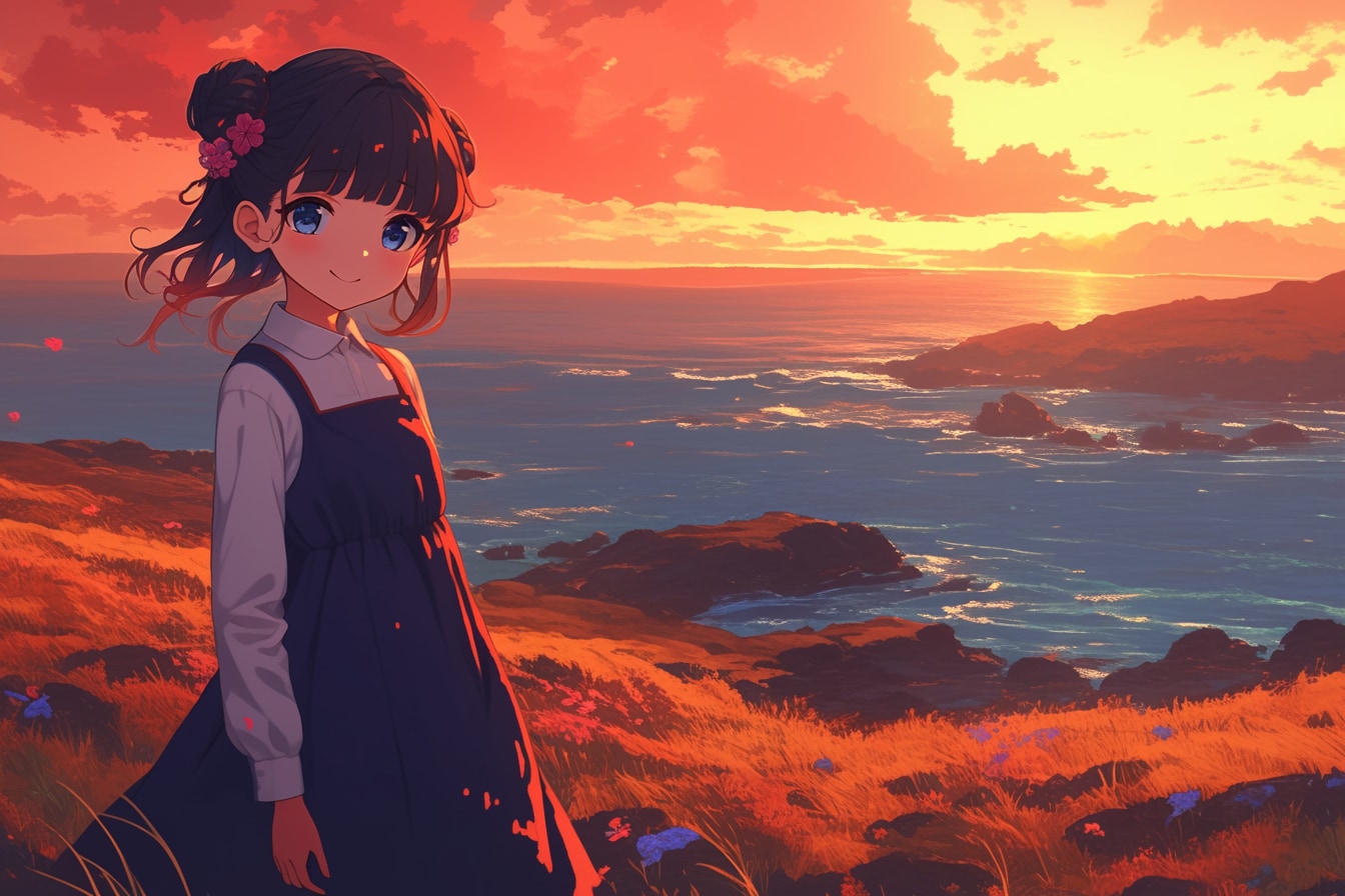 夕暮れのおだんごちゃん🍡✨166 | の人気AIイラスト・グラビア