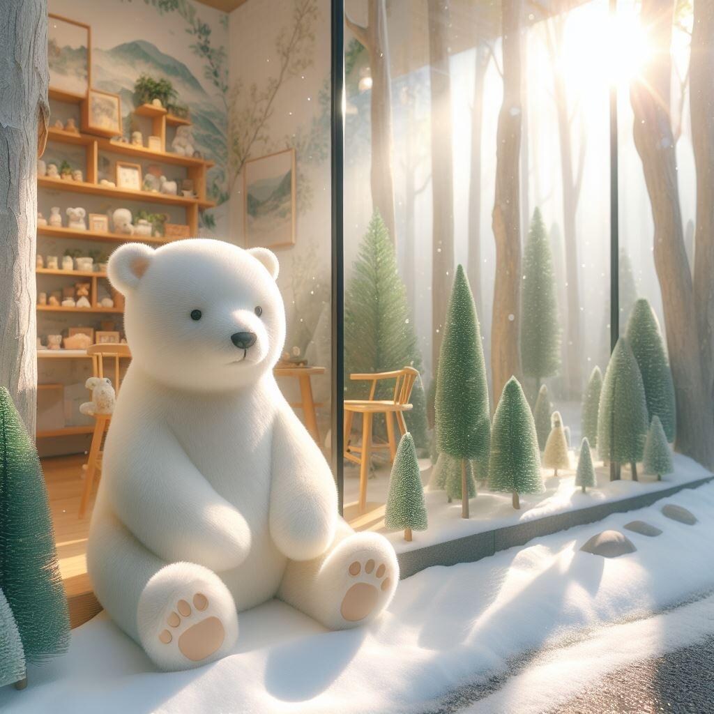 店番のシロクマ