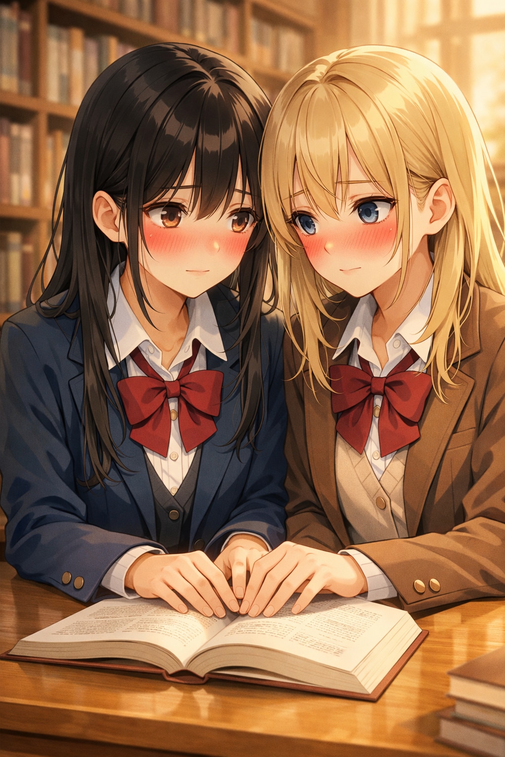 放課後の図書室（図書館記念日　01）