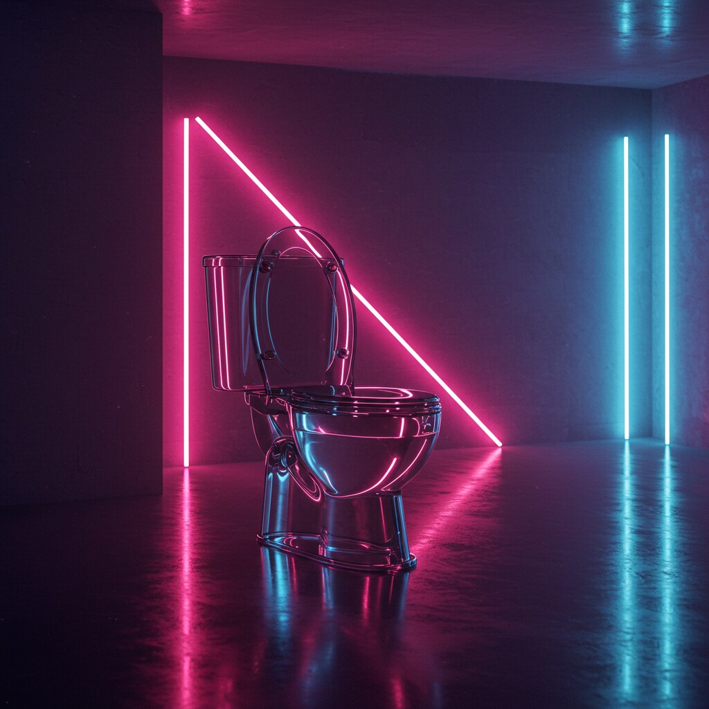 ガラスのトイレ