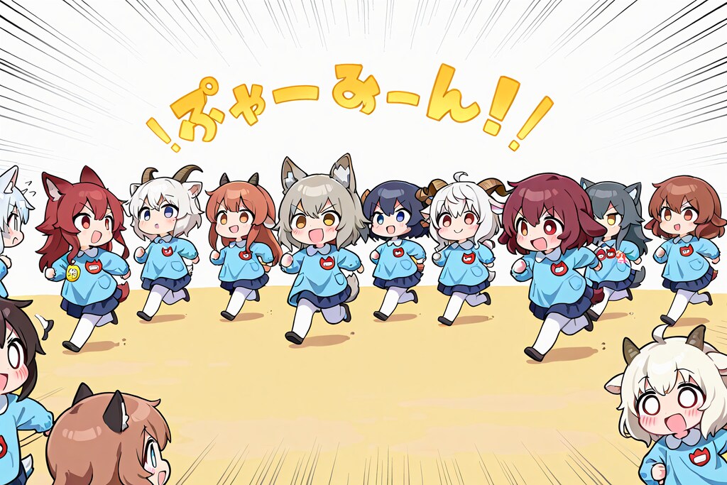 たくさんの狼とたくさんの子ヤギ