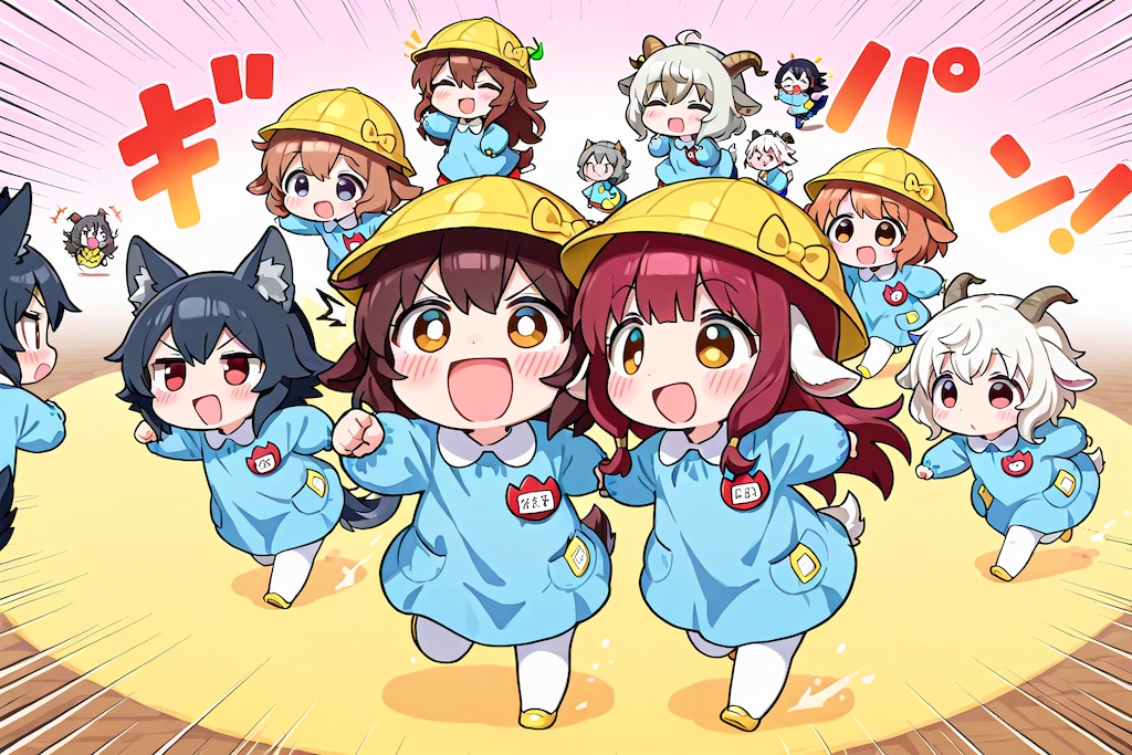 たくさんの狼とたくさんの子ヤギ