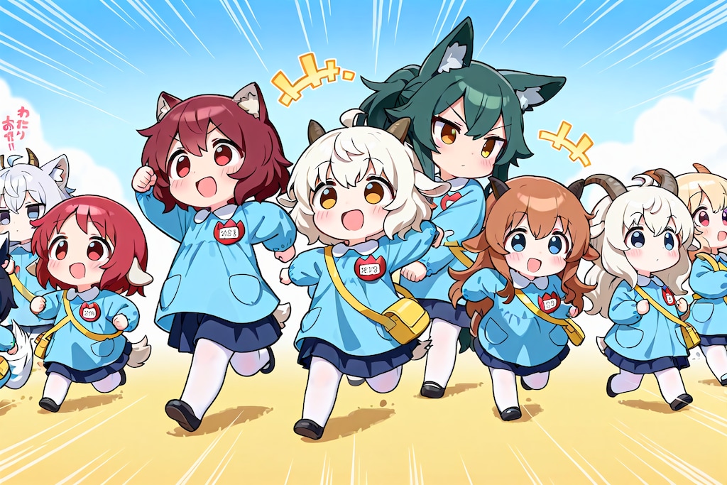 たくさんの狼とたくさんの子ヤギ