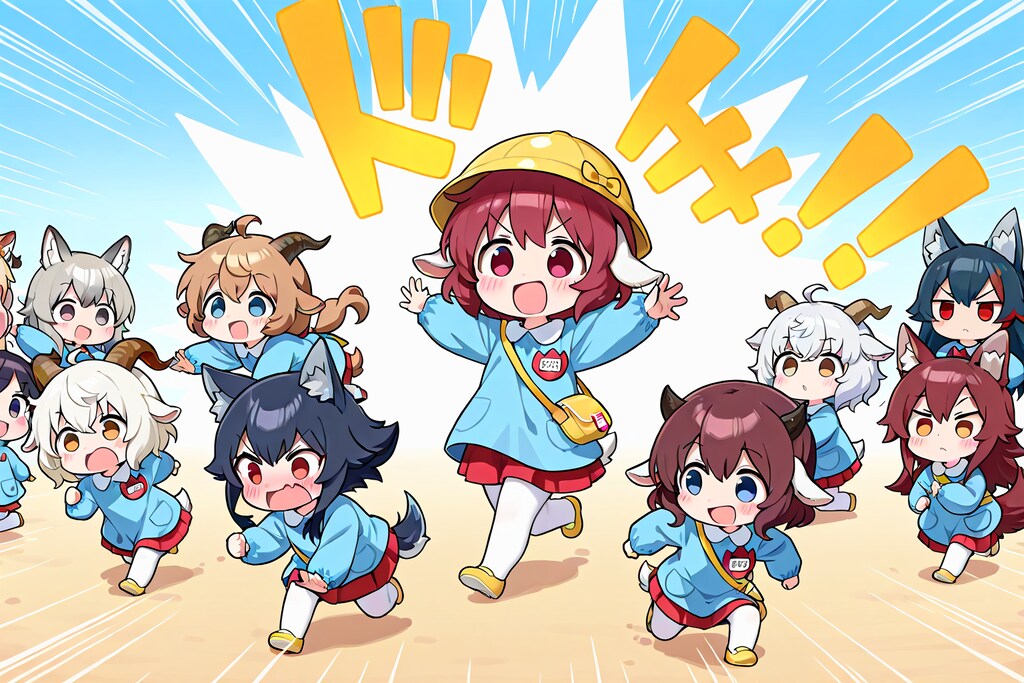 たくさんの狼とたくさんの子ヤギ