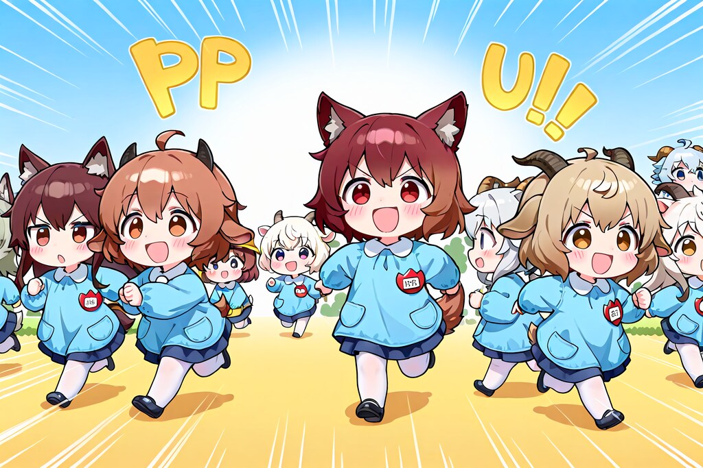 たくさんの狼とたくさんの子ヤギ