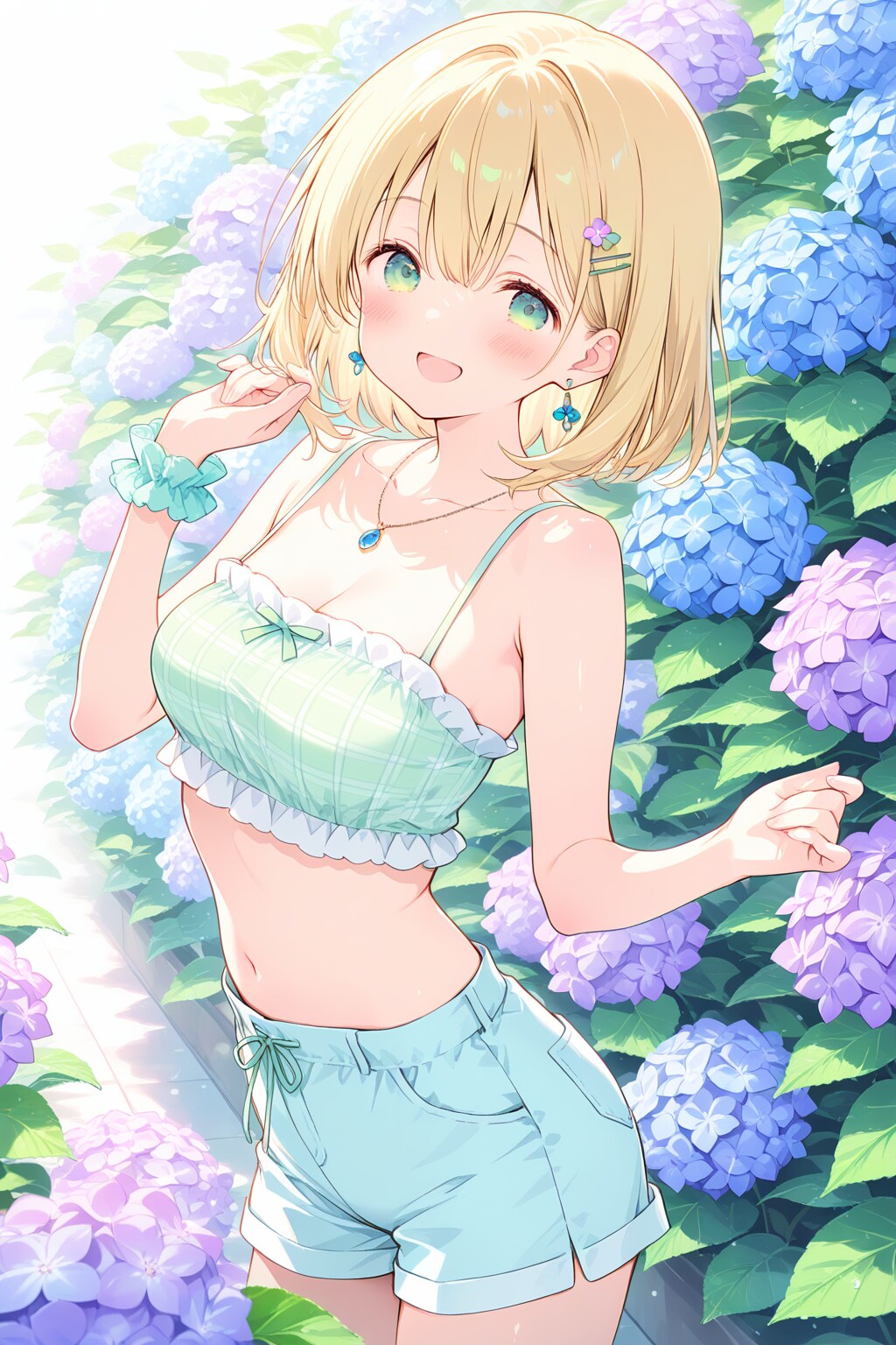 チューブトップとショーパンの千鶴ちゃん