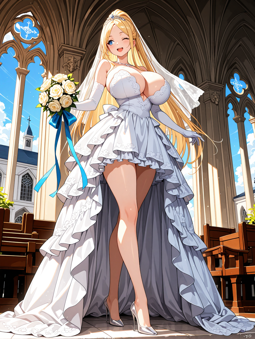 花嫁衣裳のアシュリーちゃん