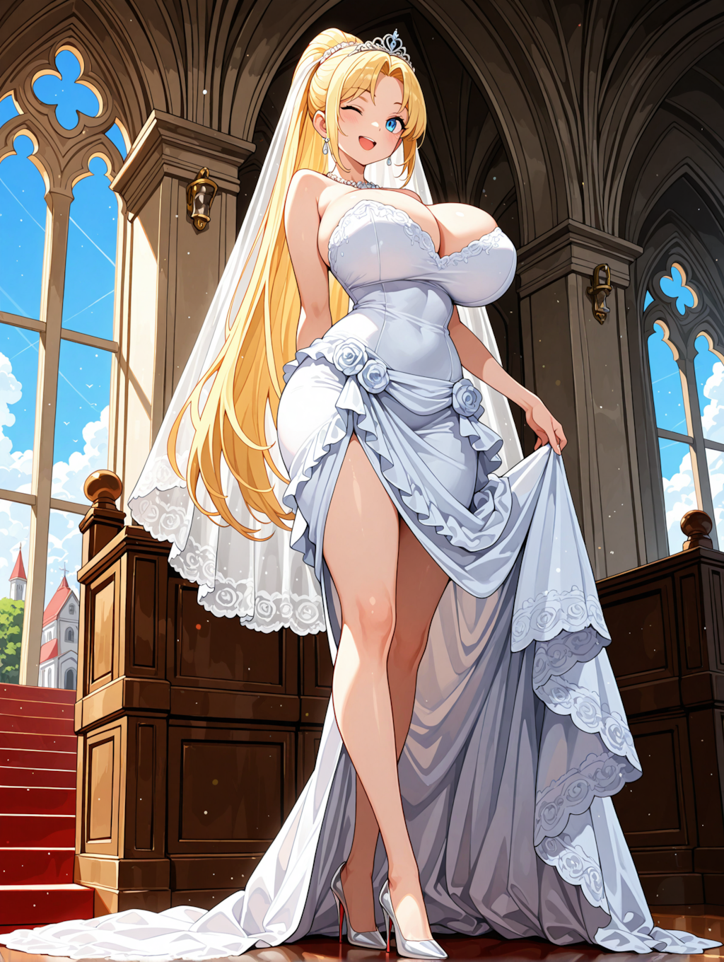 花嫁衣裳のアシュリーちゃん