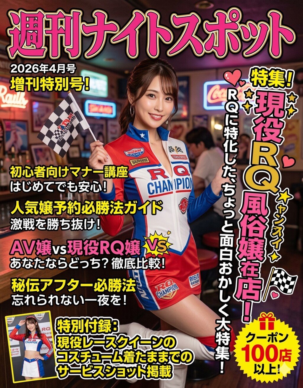 レースクイーンのお姉さまの風俗雑誌風2