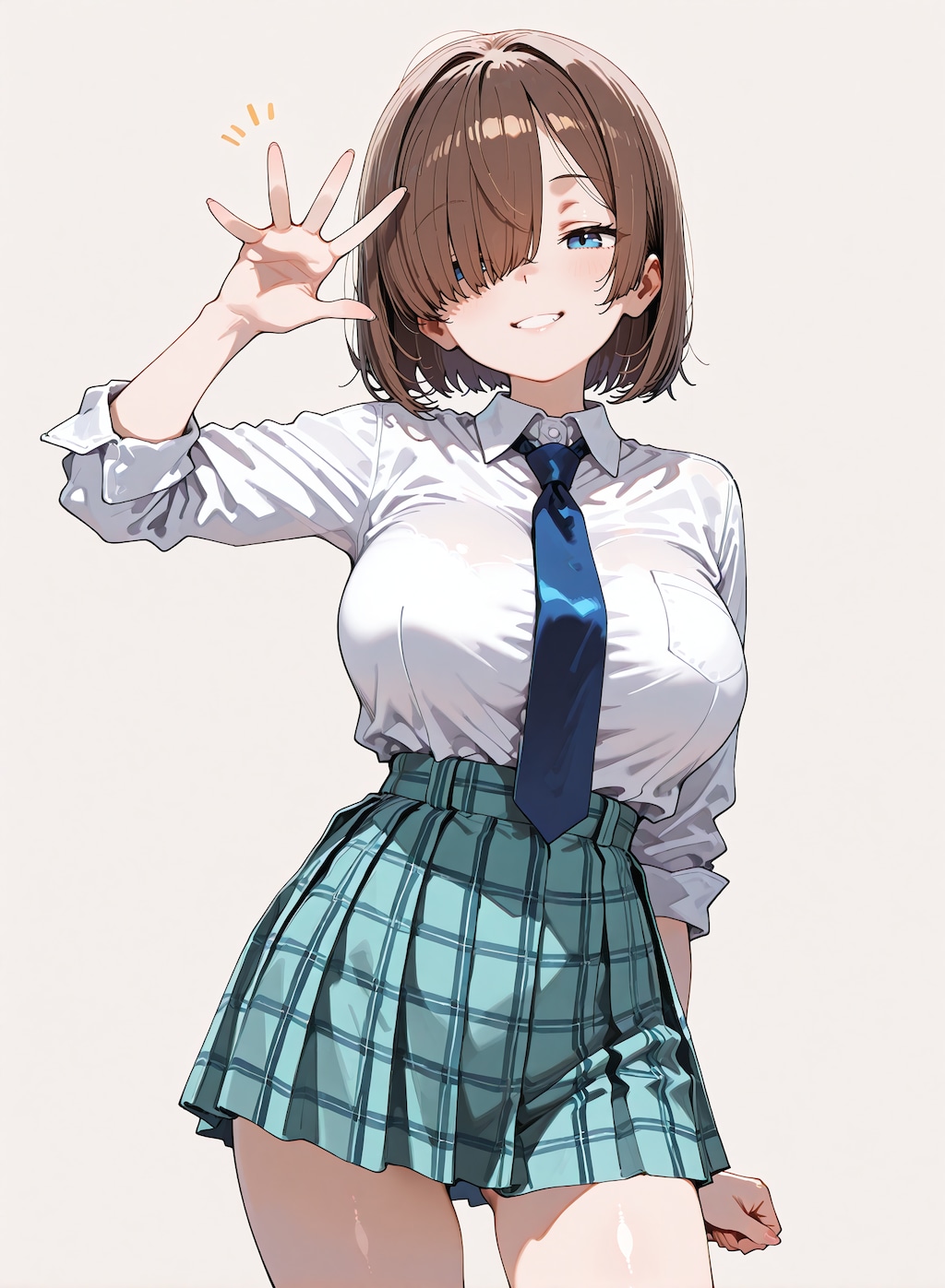 メカクレむちむち巨乳女子