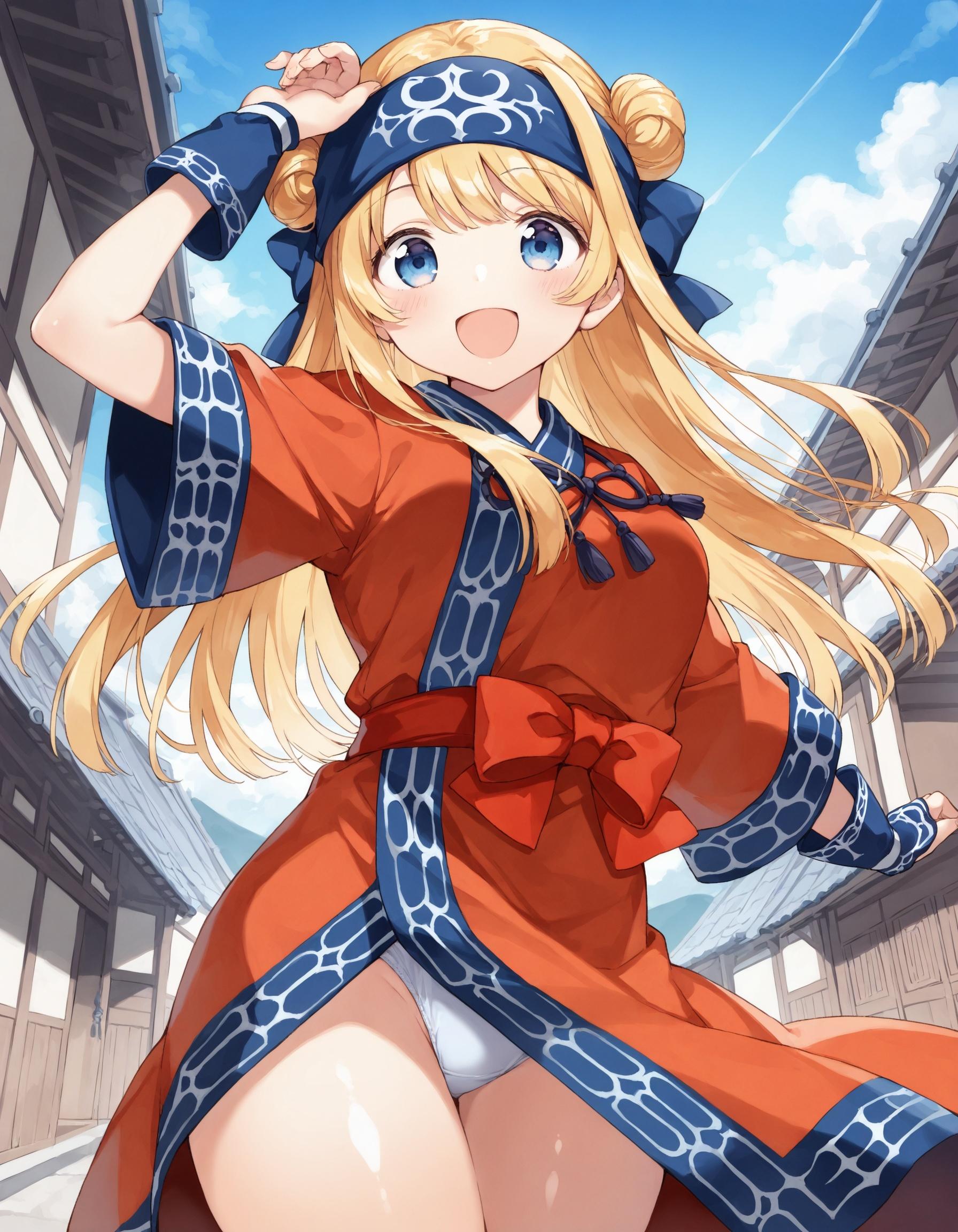 アイヌ風コスでパンチラ