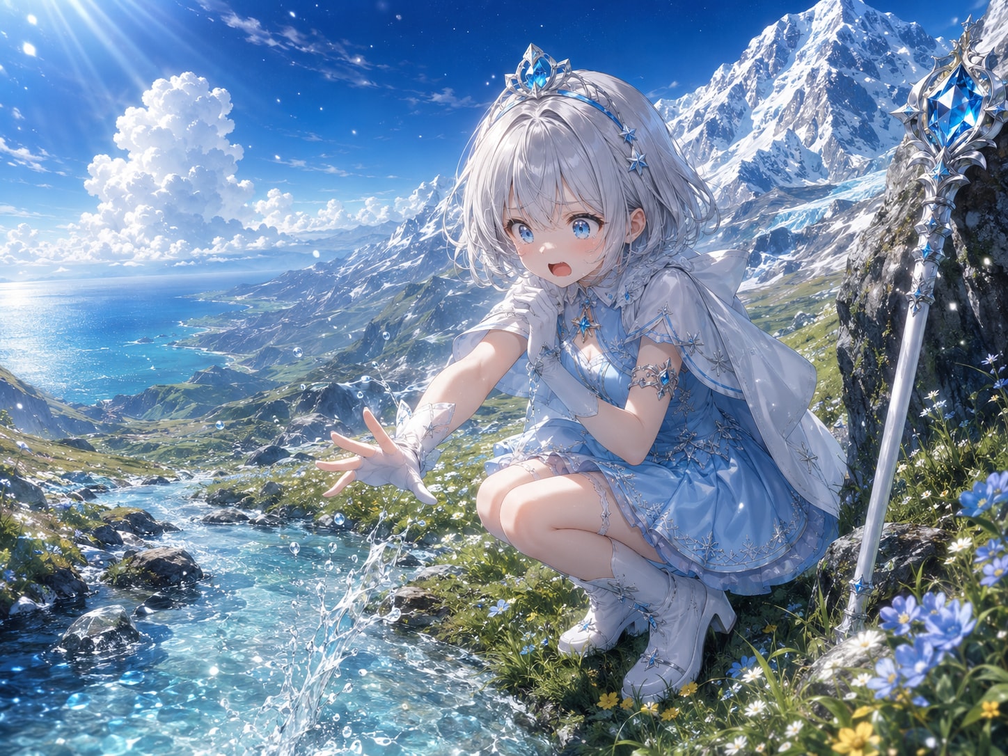 氷河より出る水 | の人気AIイラスト・グラビア