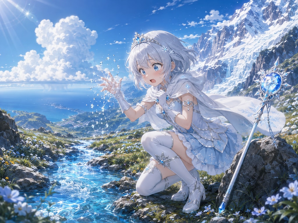 氷河より出る水