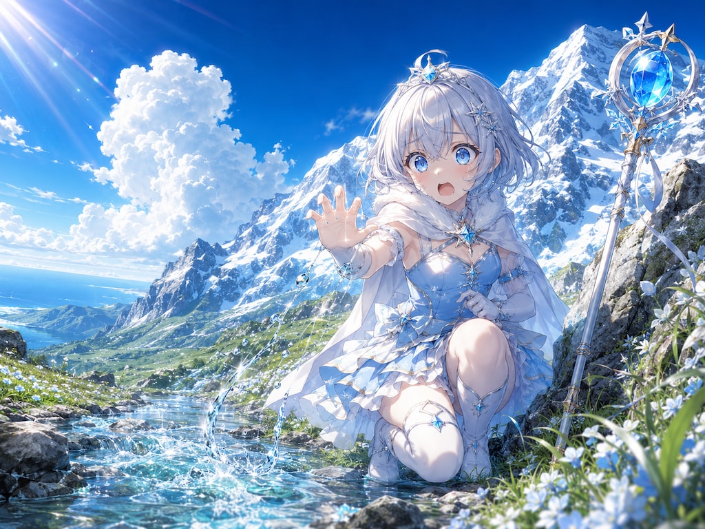 氷河より出る水