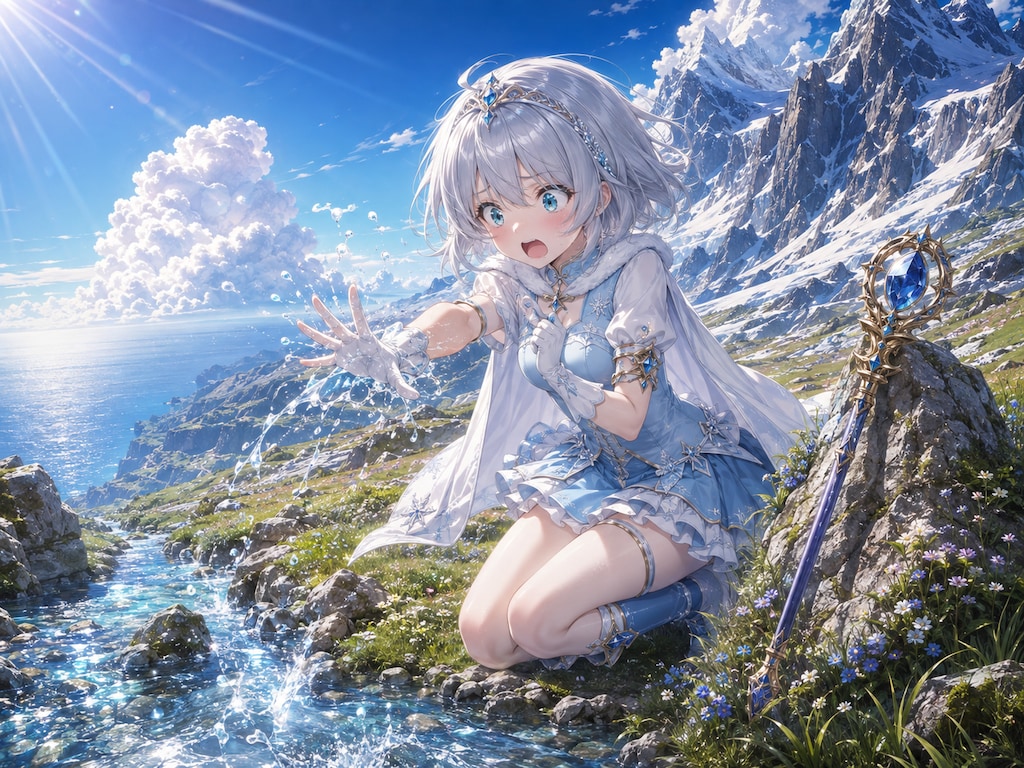 氷河より出る水