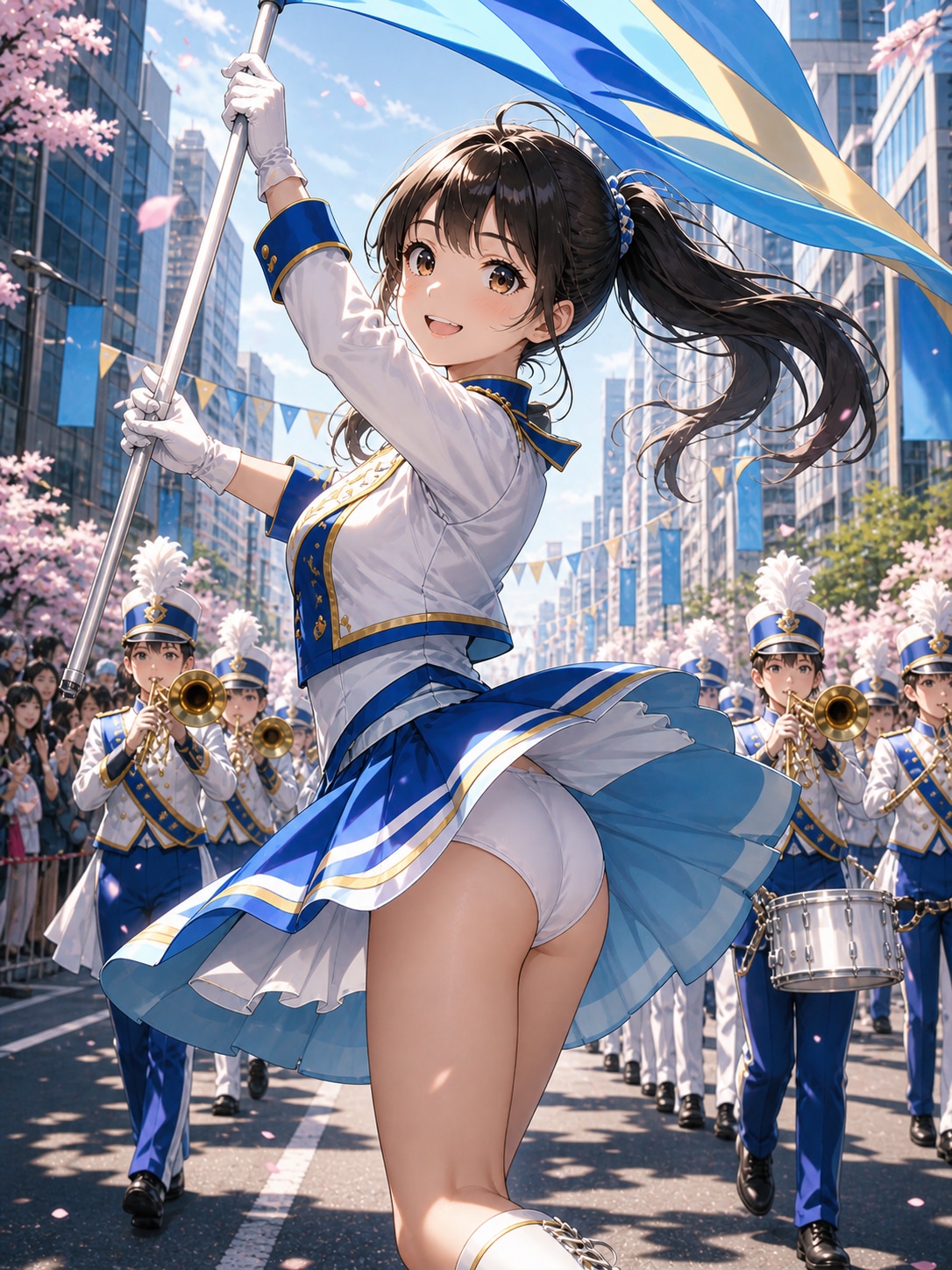 カラーガードの演技