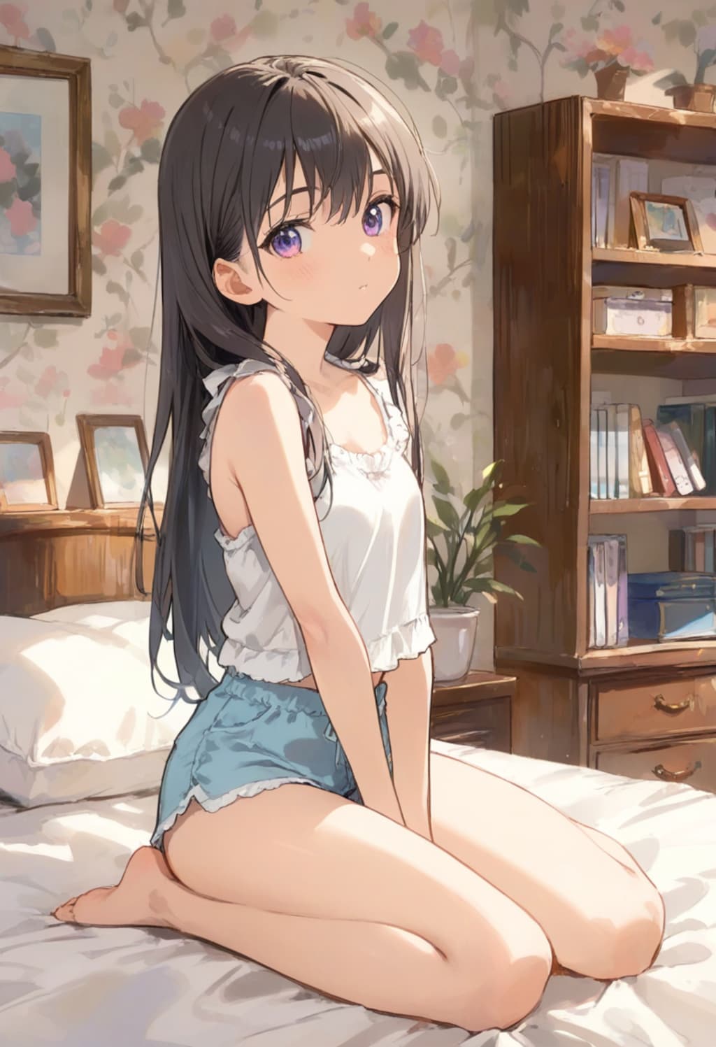 少女の部屋(水彩タッチ)(173)