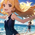 太陽と少女と水着 3枚目