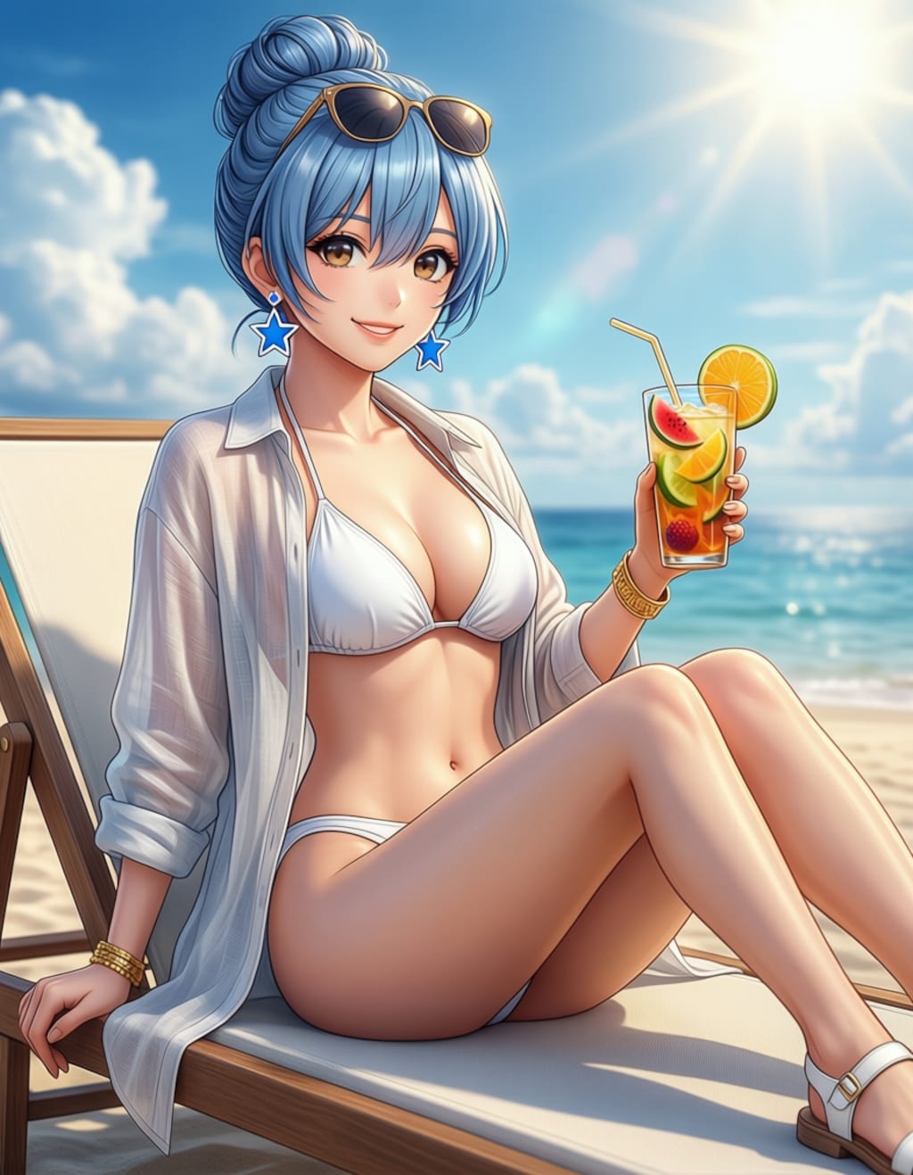 リンちゃん💙ビーチ🏖️