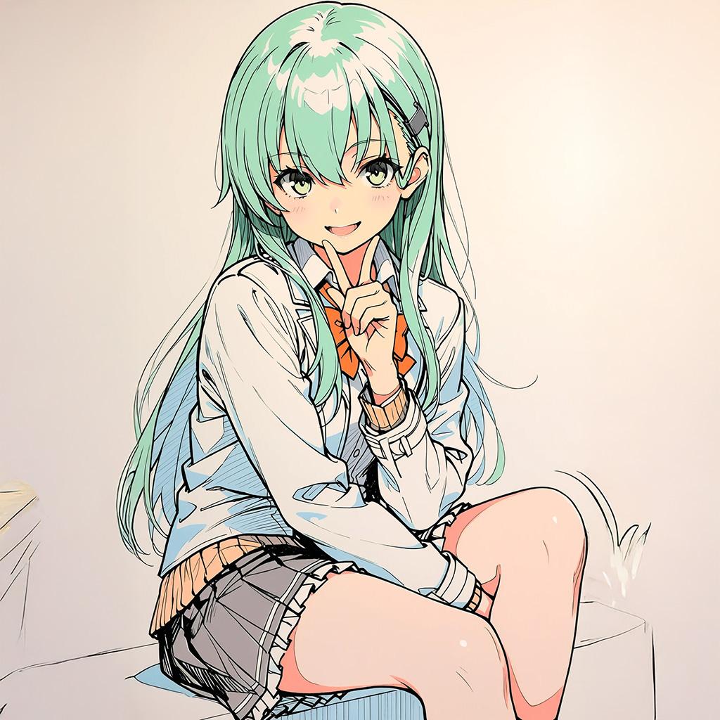 スケッチ女子高生 | の人気AIイラスト・グラビア