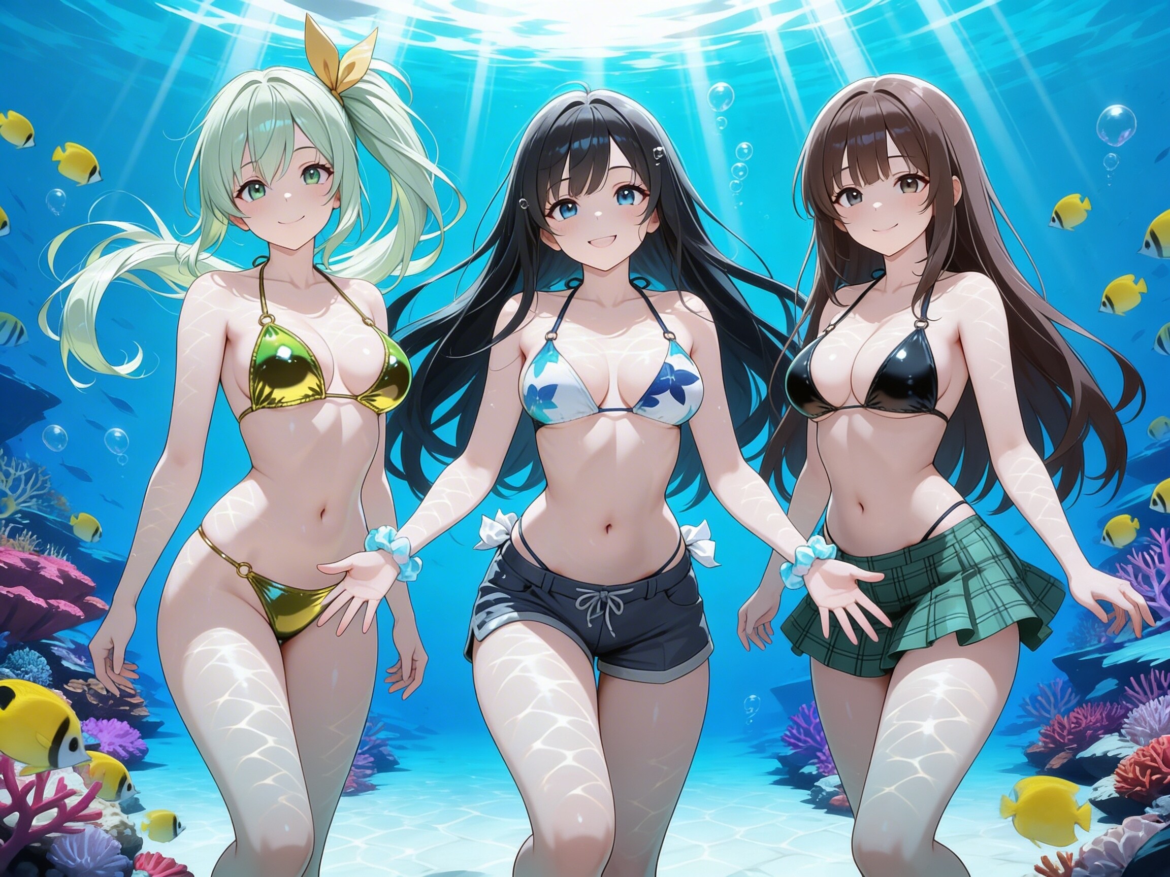 水中詰め合わせ よその子ちゃんＸ(クロス) きみどりちゃん＆宣子ちゃん＆萩原葵ちゃん編