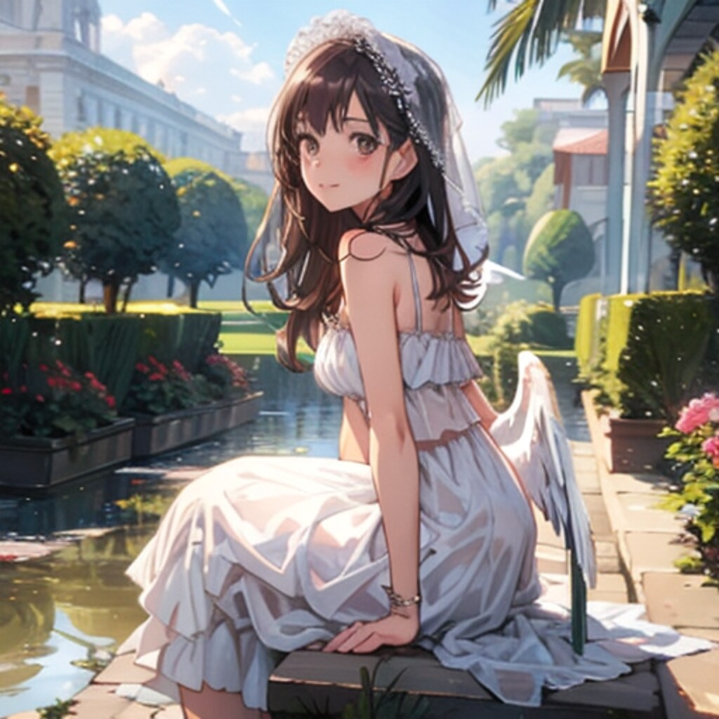 天使ちゃんと薔薇園250526