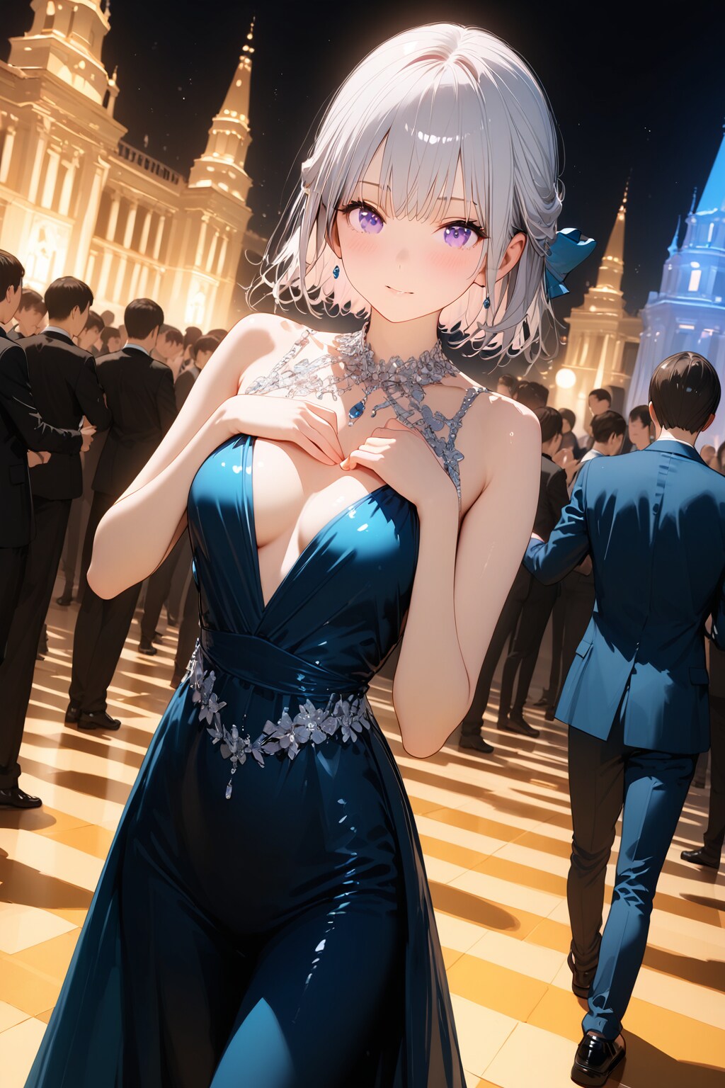 (1001)祝１０００投稿！＆２００００いいね記念。銀髪ちゃんドレス