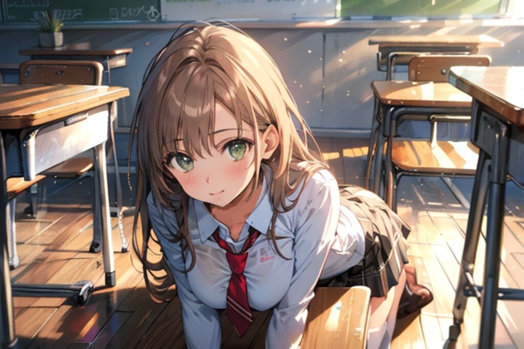 四つん這いの女の子