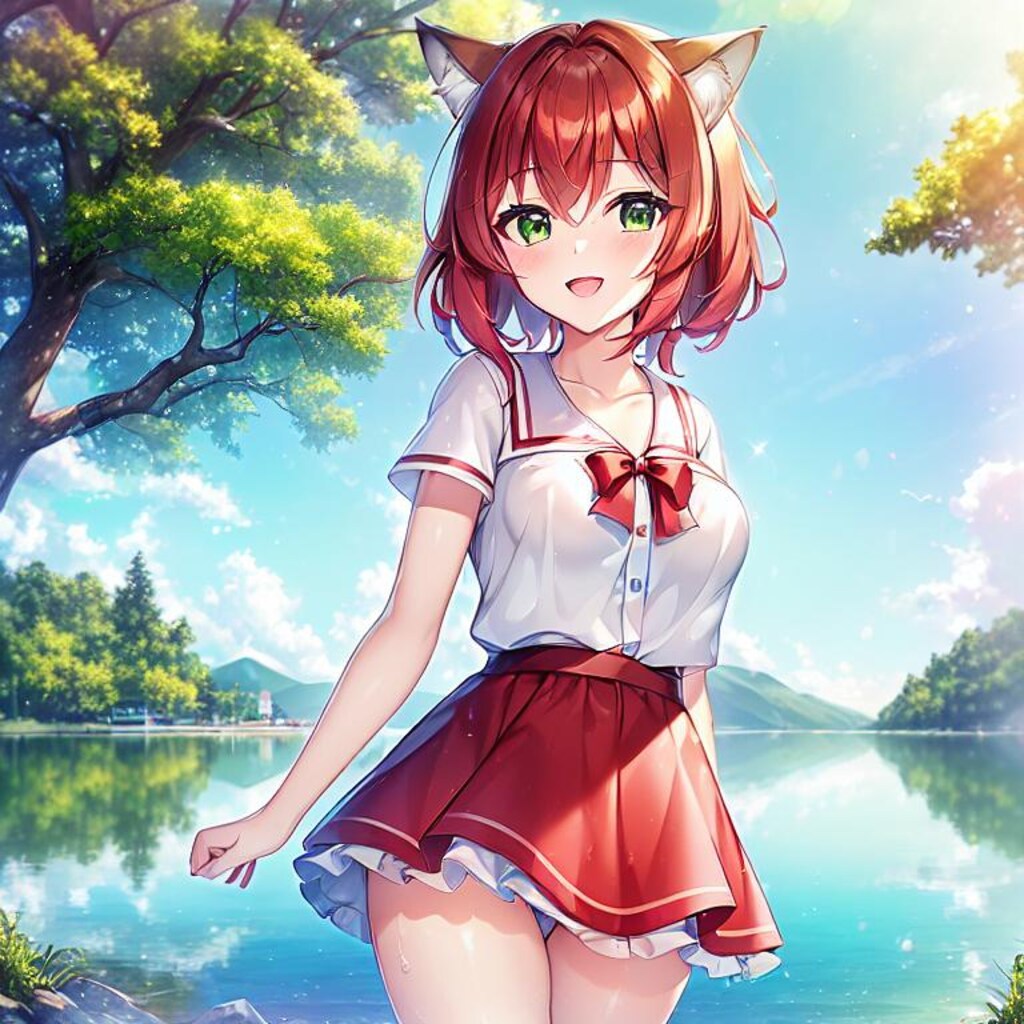 赤髪獣人少女によるセントレイク観光案內