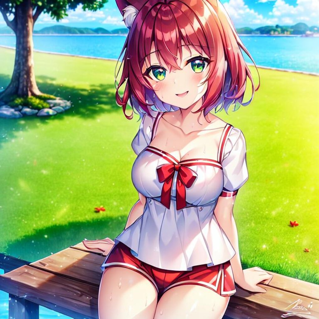 赤髪獣人少女によるセントレイク観光案內