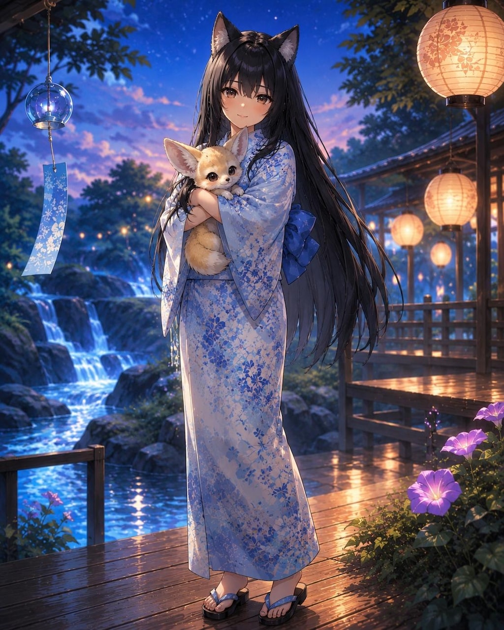 夏宵、フェネックとともに😀🎐
