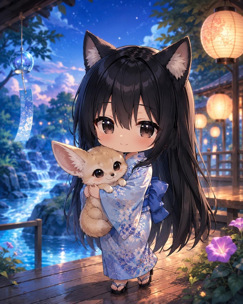 夏宵、フェネックとともに😀🎐