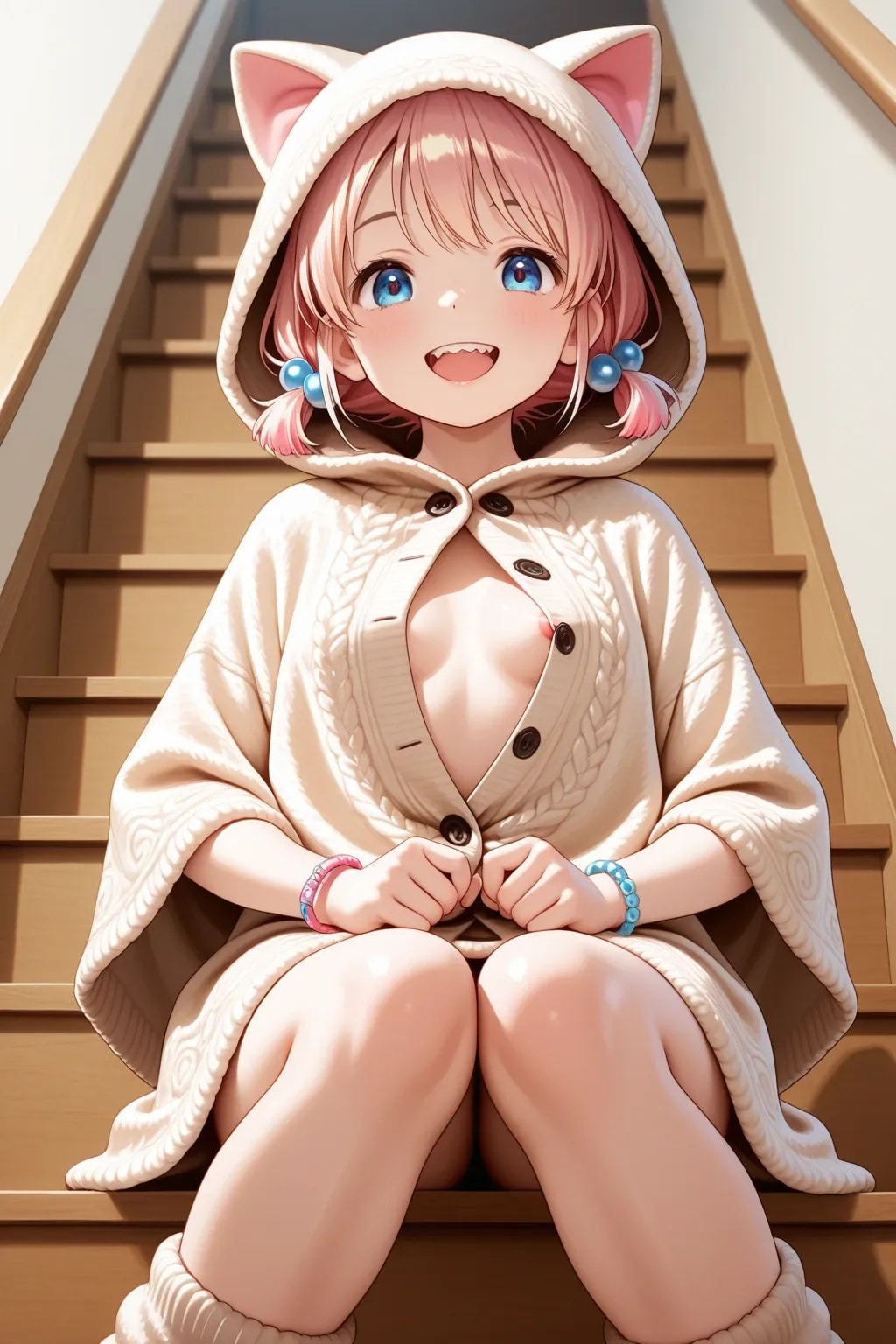 全裸ポンチョなアカリちゃん