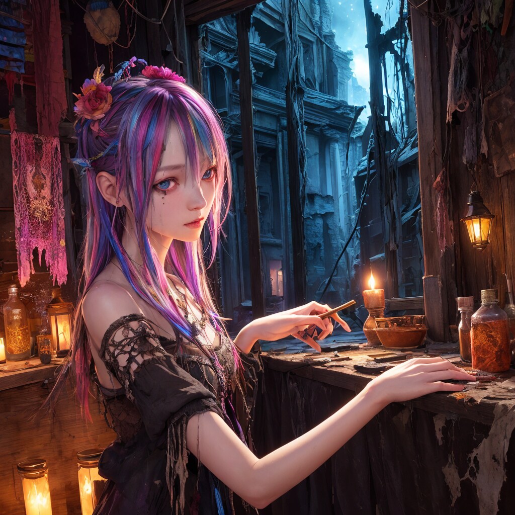 ルインズ通り　境界に暮らす女 | の人気AIイラスト・グラビア